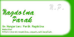 magdolna parak business card